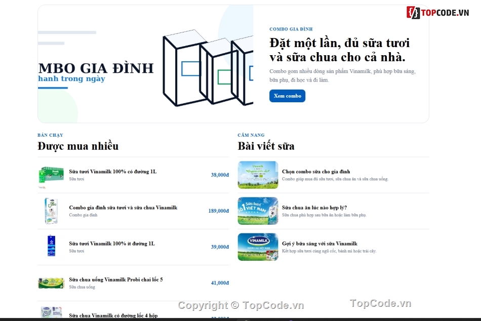 web bán sữa,bán website,bán web